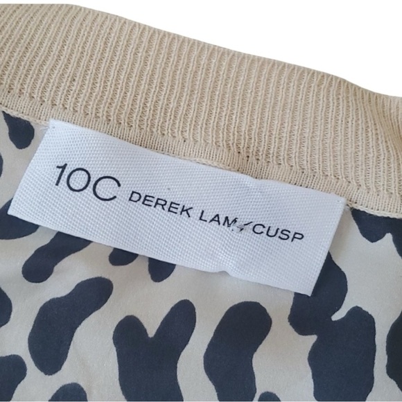 10C DEREK LAM / CUSP Leopard Print Sweater in Tan / Leopard Print Size Large - Picture 4 of 5